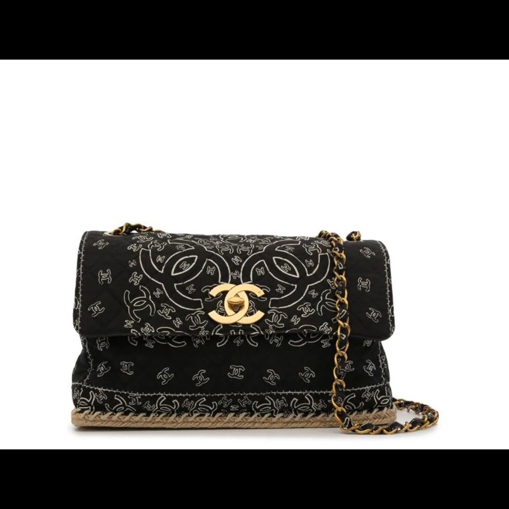 Chanel Black Bandana Bag